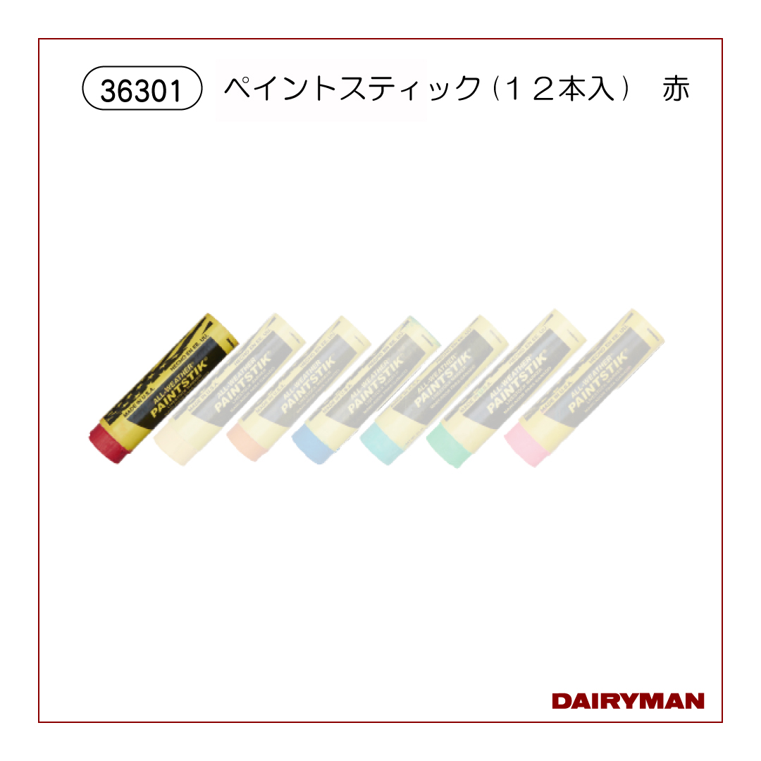 ペイントスティック（１２本入）　赤【36301】
